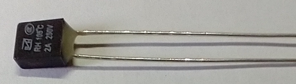 Fusible thermique fils radial 105C 2A 250V