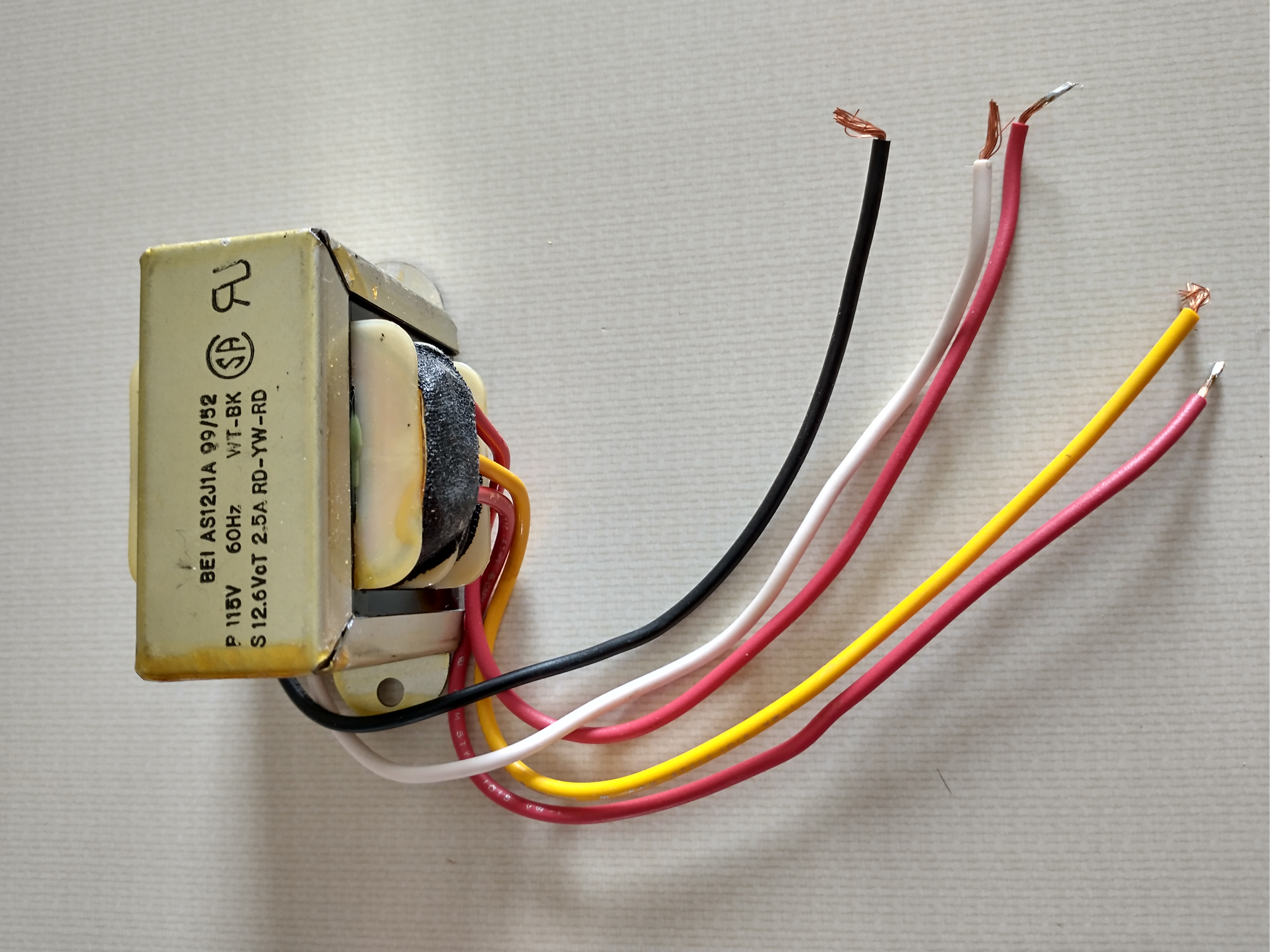 12.6V 2.5A Transformateur avec fils